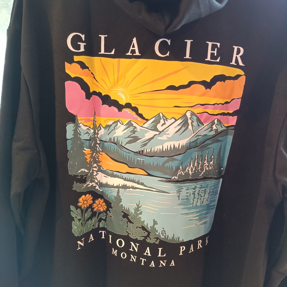 Black Glacier National Park Hoodie - Picture 3 of 3